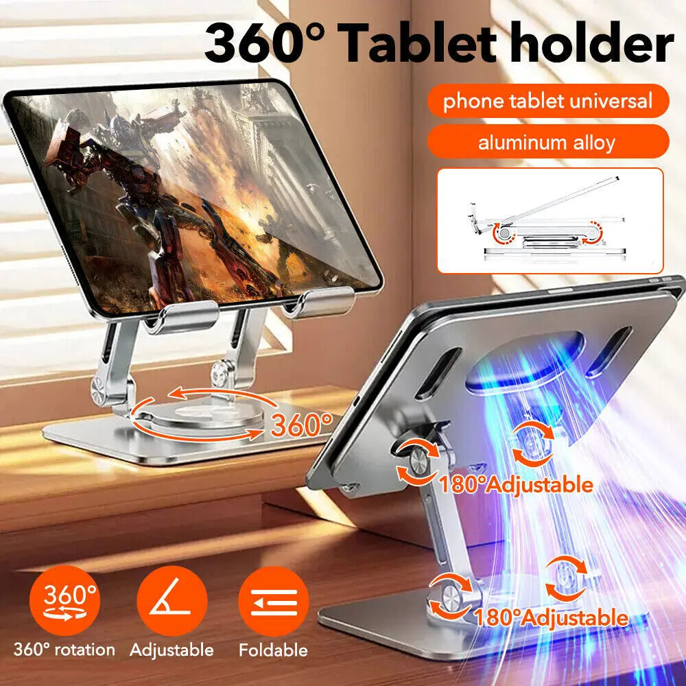💥💻 Soporte giratorio 360° para portátil de aleación de aluminio – estable, portátil y ergonómico