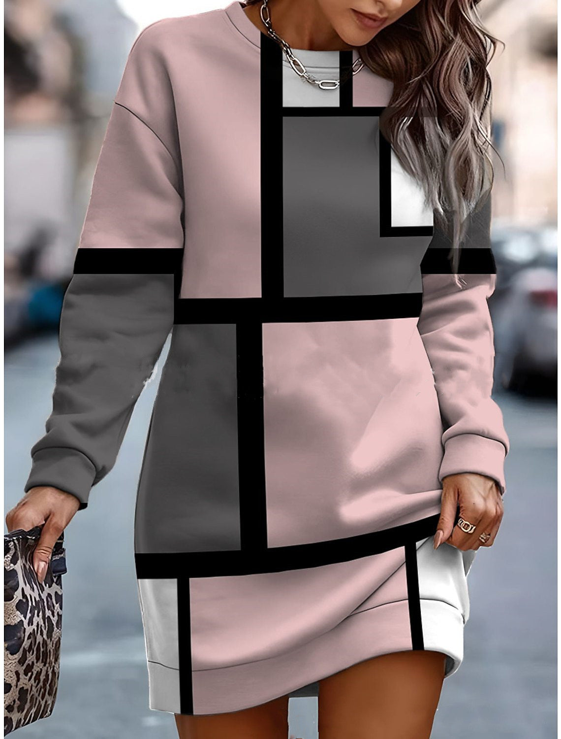 🔥🔥👗【Oferta de gran valor】【S-3XL】Nuevo vestido casual estampado de moda para otoño/invierno 2026