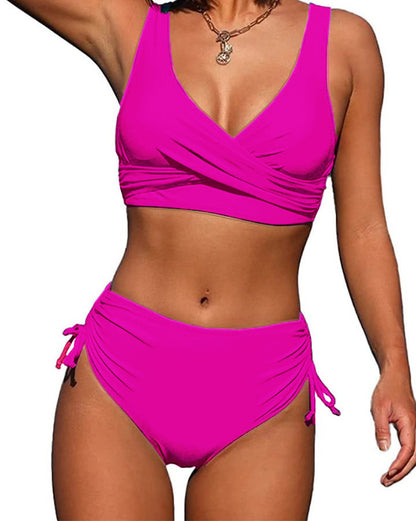 👙【S–3XL】Dámské módní jednobarevné prodyšné bikiny 2026, rychleschnoucí materiál pro pohodlné nošení.