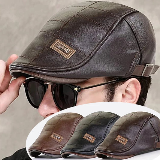 🧢【Oferta especial】🔥 Boina de cuero vintage de primera calidad