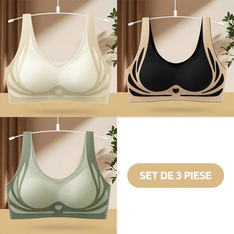 ❤️Nejnižší cena vůbec【Balení 3 kusů】VVysoce elastická bezešvá push-up podprsenka pro větší velikosti ❤️【40-85 kg】