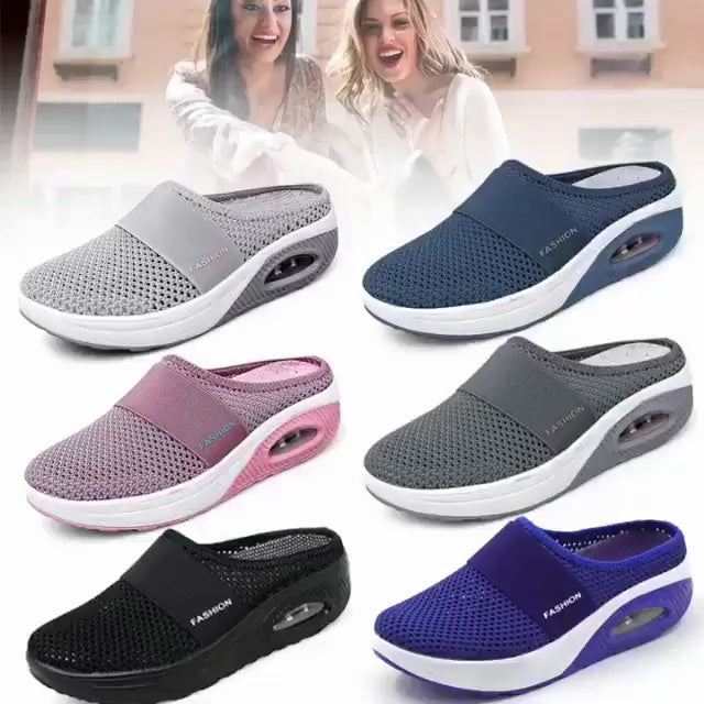 💥【35-43】2026 Zapatos de malla hueca con colchón de aire
