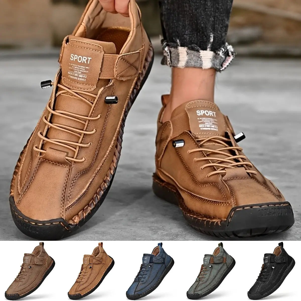 🥾【30% OFF】Zapatos casuales de hombre, para uso diario, trabajo y actividades al aire libre, zapatos de alta calidad cosidos a mano.
