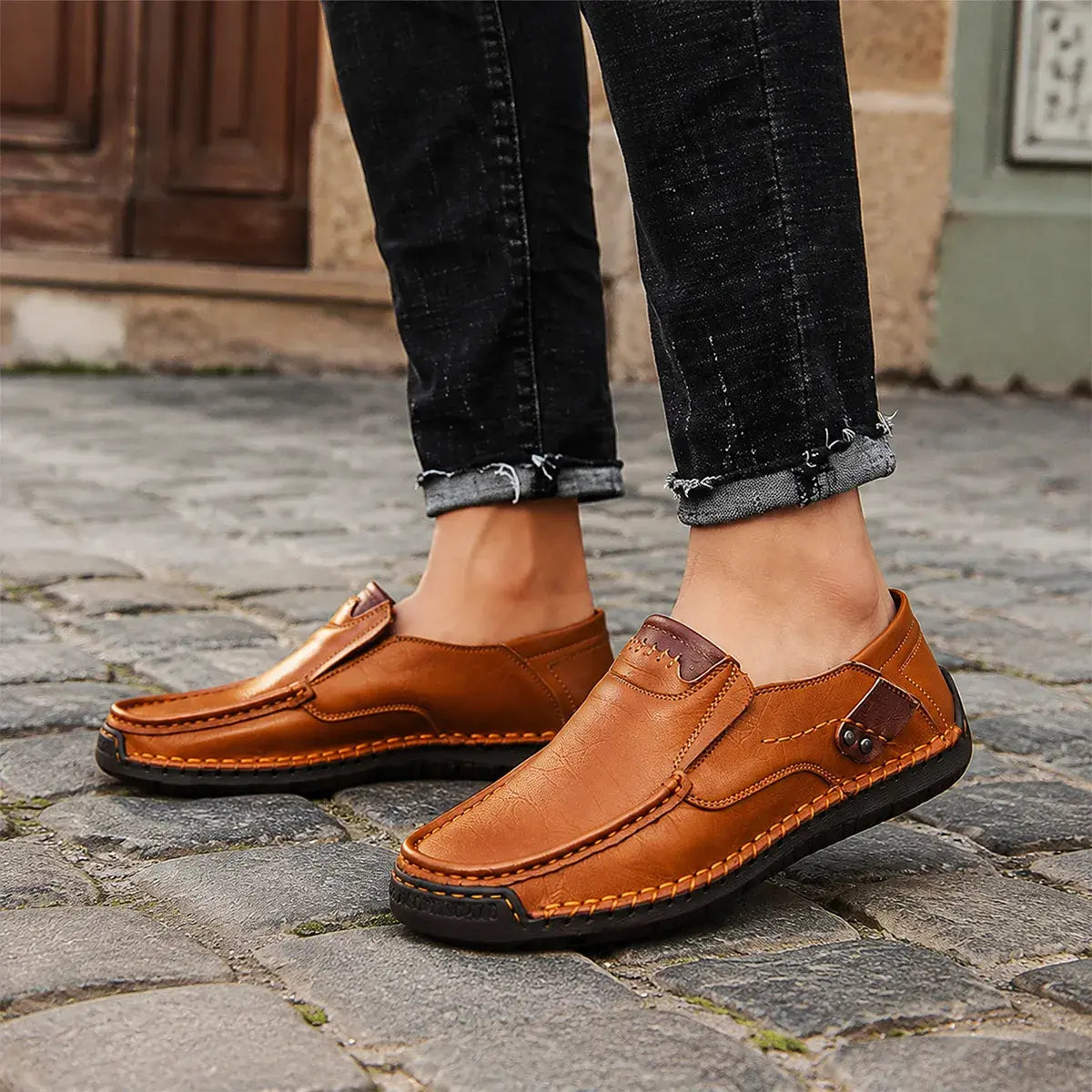 👞50% de descuento🔥【38-48】Mocasines de cuero hechos a mano ✅️Pago contra entrega