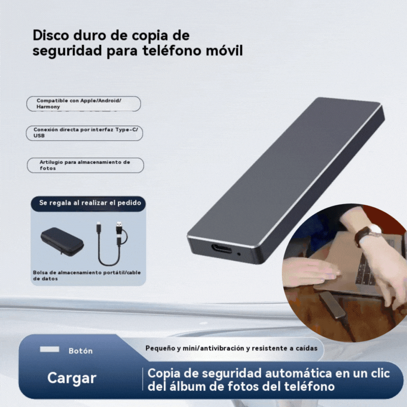 ⚡ Disco Duro USB 3.0 Multifuncional de Alta Velocidad | Transferencia Rápida, Gran Compatibilidad, Almacenamiento Sin Preocupaciones 💻📦