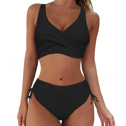 👙【S–3XL】Dámské módní jednobarevné prodyšné bikiny 2026, rychleschnoucí materiál pro pohodlné nošení.