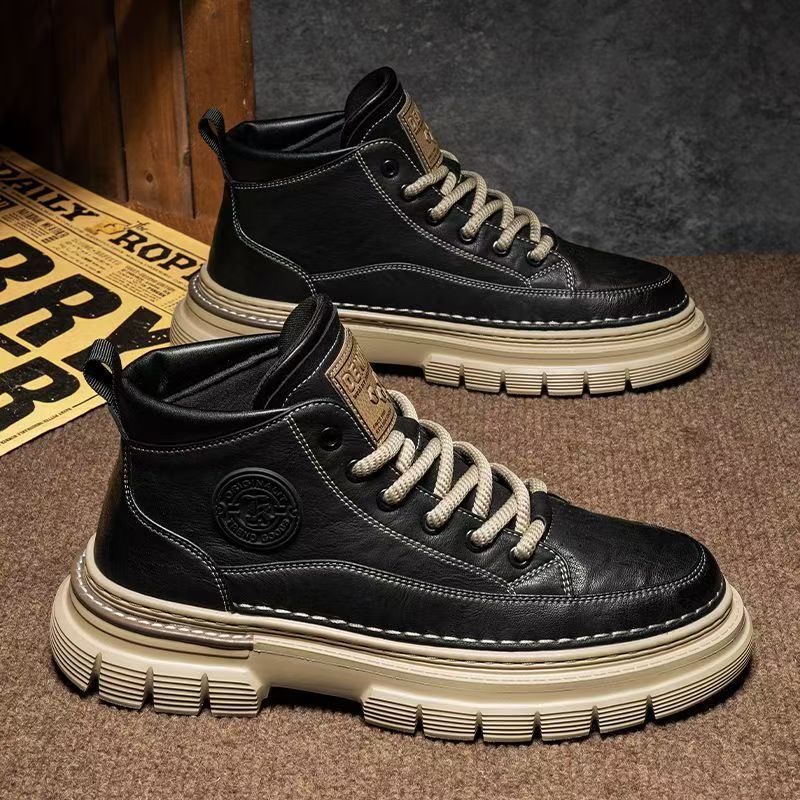 💪【39-44】Zapatos altos retro para hombre de otoño e invierno, estilo retro británico