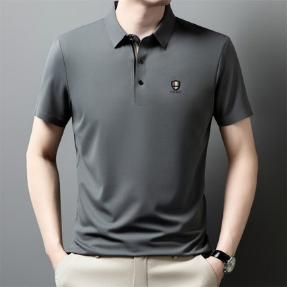 【50% de descuento】【M-4XL】Verano 2026 Nuevo polo casual con solapa de media manga de seda helada