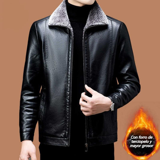 🔥【Oferta especial】🔥【M-3XL】🖤2026 Chaqueta informal de piel de oveja suave y gruesa de invierno para hombre