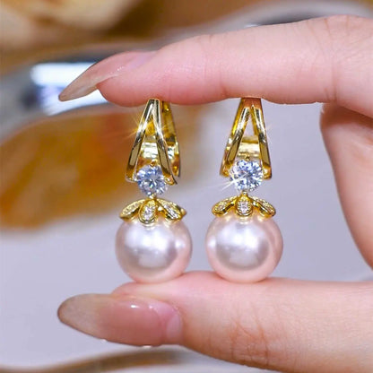 💋【Compre uno y llévese otro gratis】 Pendientes de plata con perlas de lujo francés de nuevo estilo 2026