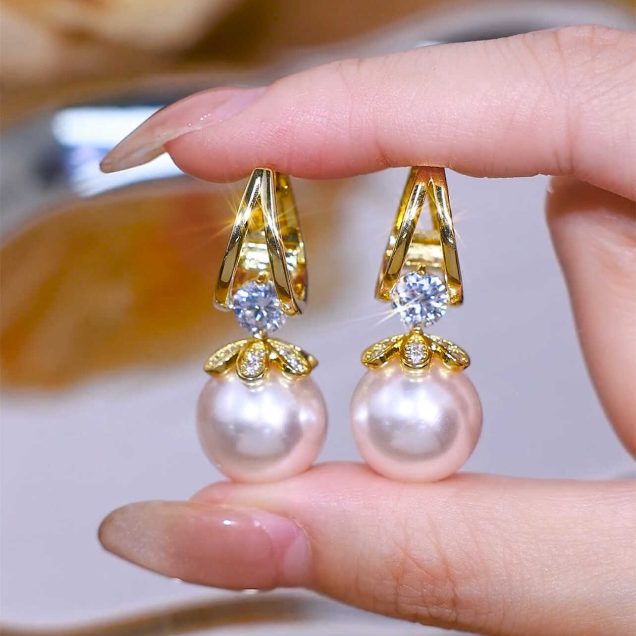 39%OFF💋 Pendientes de plata con perlas de lujo francés de nuevo estilo 2026