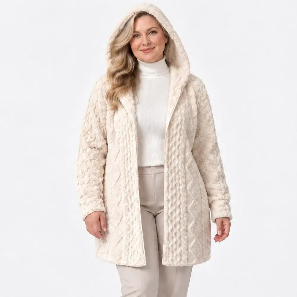 【S-2XL】🤍Abrigo con capucha para mujer, suave y perfecto para el otoño y el invierno🥰
