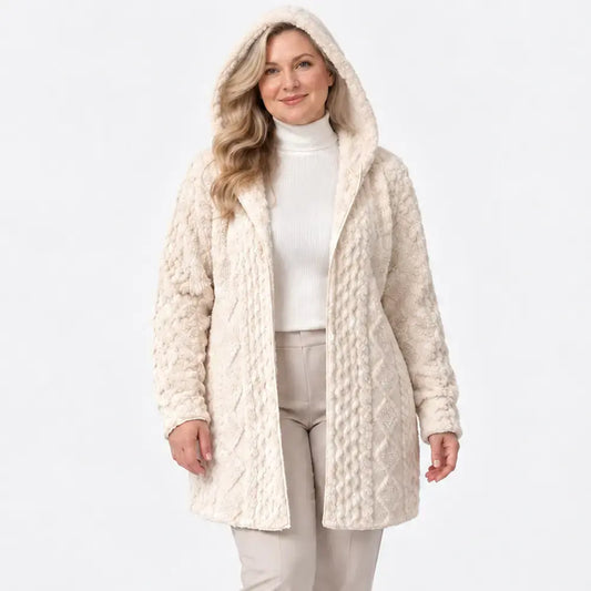 【S-2XL】🤍Abrigo con capucha para mujer, suave y perfecto para el otoño y el invierno🥰