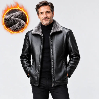 🔥【Oferta especial】🔥【M-3XL】🖤2026 Chaqueta informal de piel de oveja suave y gruesa de invierno para hombre