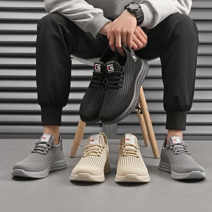 👟【39-44】Kényelmes és légáteresztő hálós, csúszásmentes, divatos alkalmi férfi cipő