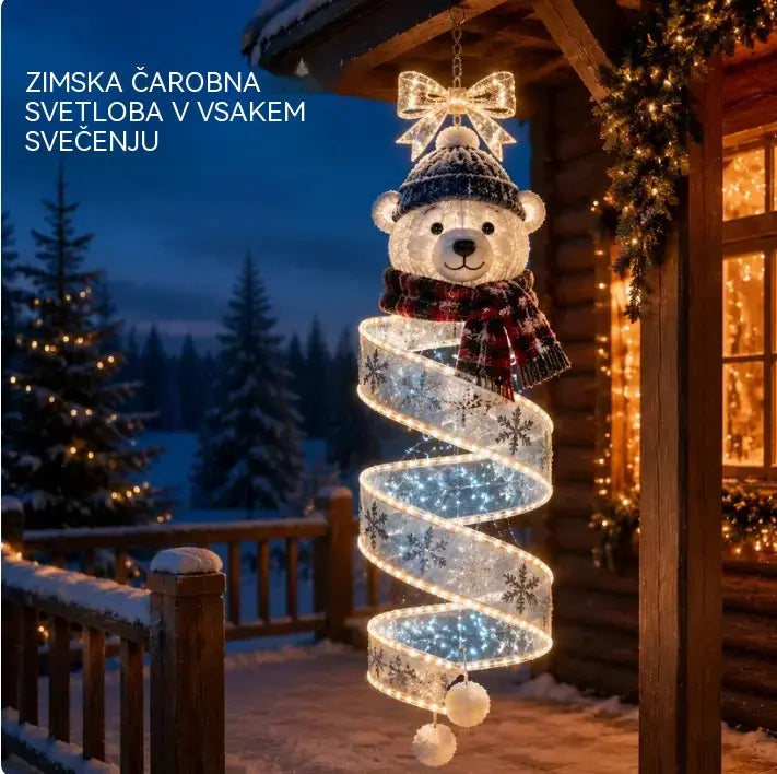 🎄 Serija spiralnih LED visečih luči, prežeta z božično čarovnijo ✨