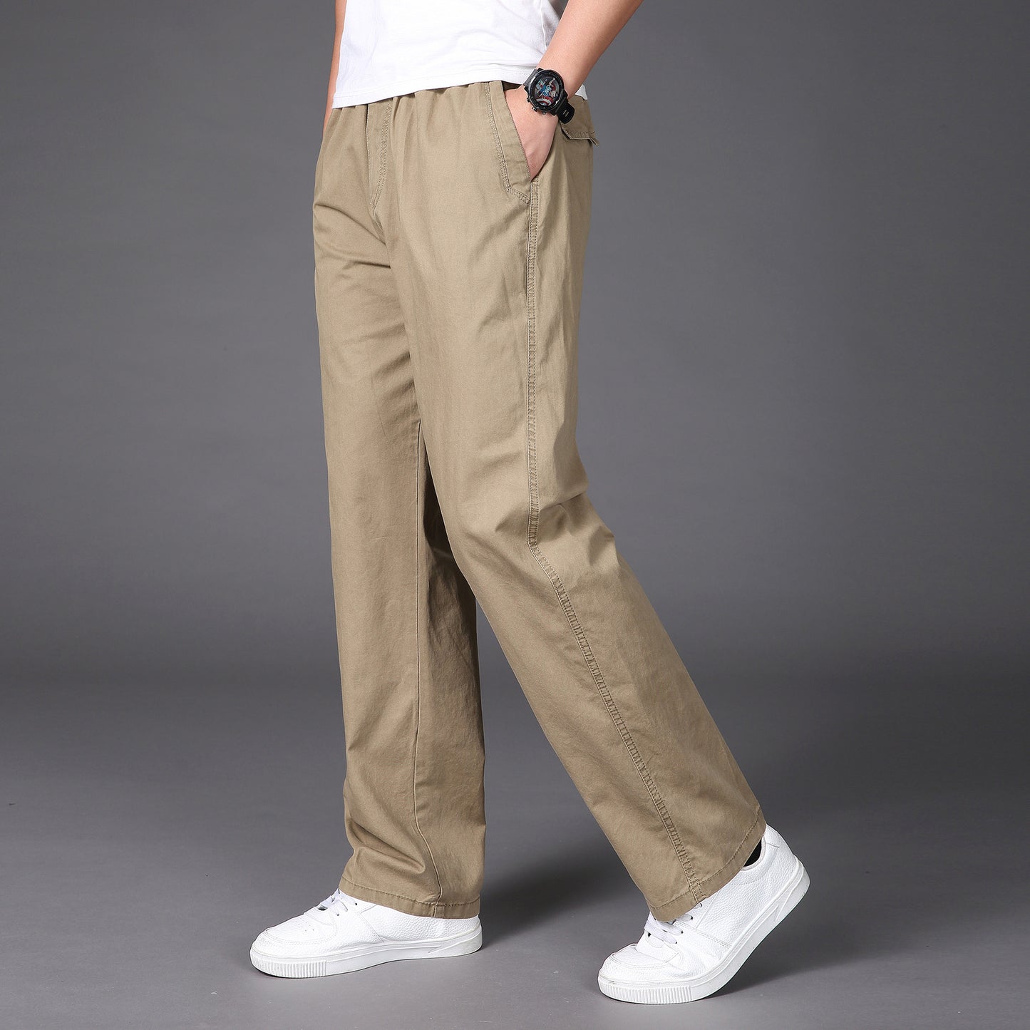 🔥【50-130KG】Pantalones casuales de pierna recta para hombre, tallas grandes, verano 2026