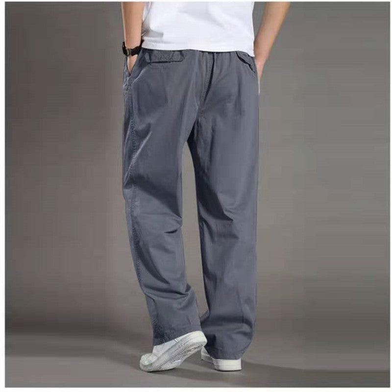 🔥【50-130KG】Pantalones casuales de pierna recta para hombre, tallas grandes, verano 2026
