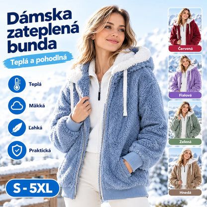 ☃️Limitovaná sleva 39%❄️【S-5XL】Dámská bunda 2026 s kontrastními pruhy z hustého plyše