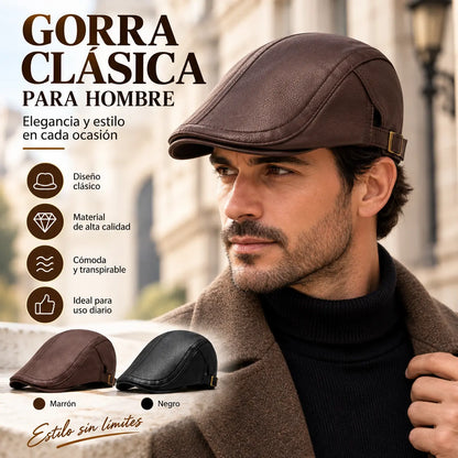 🐏【56-60CM】 Gorro de piel de oveja de tamaño ajustable para hombre.