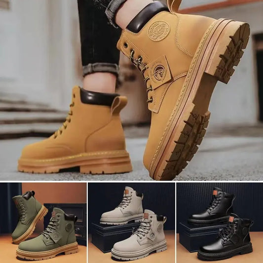 🔥🔥【39-48】Nuevo estilo otoño/invierno: zapatos de hombre antideslizantes con suela gruesa