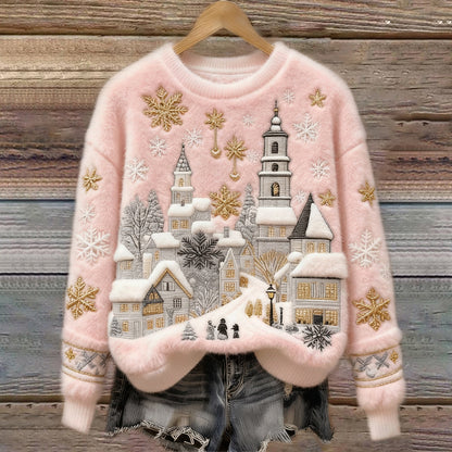 💥🍁【Promociones recientes y populares】🔥【S-5XL】Suéter navideño de franela para mujer decorado con varios patrones hermosos