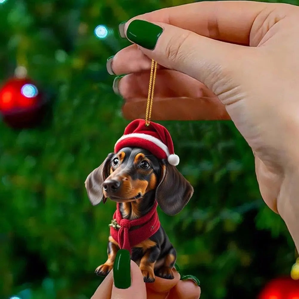 30%OFF🎄【9 piezas】🐕 Adornos navideños para el árbol con forma de cachorros