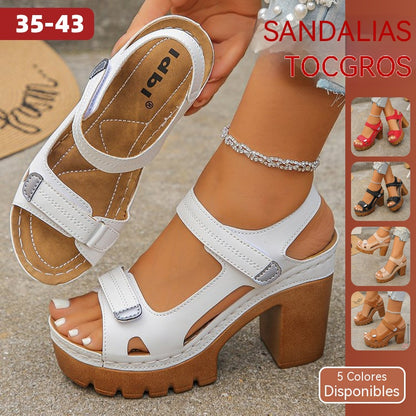 【35-43】🔥 Sandály na platformě s robustním podpatkem: pro větší výšku, stabilitu a styl.