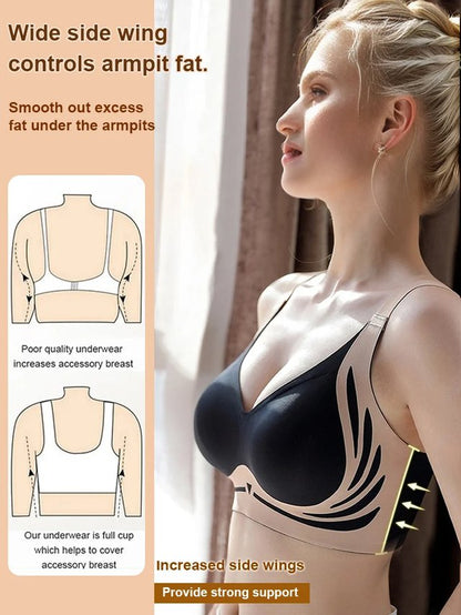 😍【Paquete de 4】Sujetador de una pieza sin aros para mujer❤️【40-85 kg】