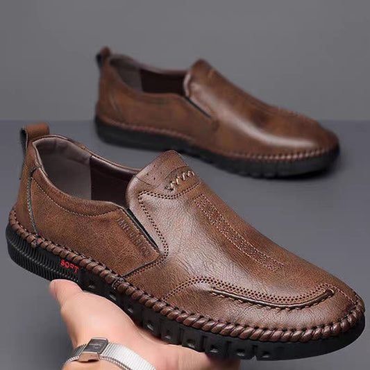 👞【39–44】Nové pánské ležérní kožené boty pravá kůže měkká podrážka protiskluzové a prodyšné