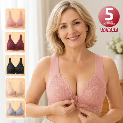 💖Precio súper bajo por tiempo limitado【Conjunto de 3 piezas】【40-100 kg】😍Sujetador push-up de encaje para tallas grandes