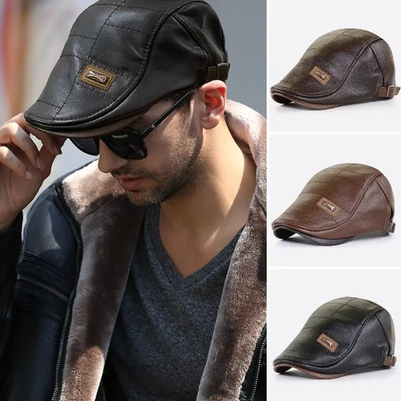 🧢【Oferta especial】🔥 Boina de cuero vintage de primera calidad
