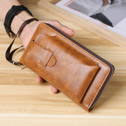 💼Cartera multifuncional para hombre de cuero genuino hecha a mano de nuevo estilo