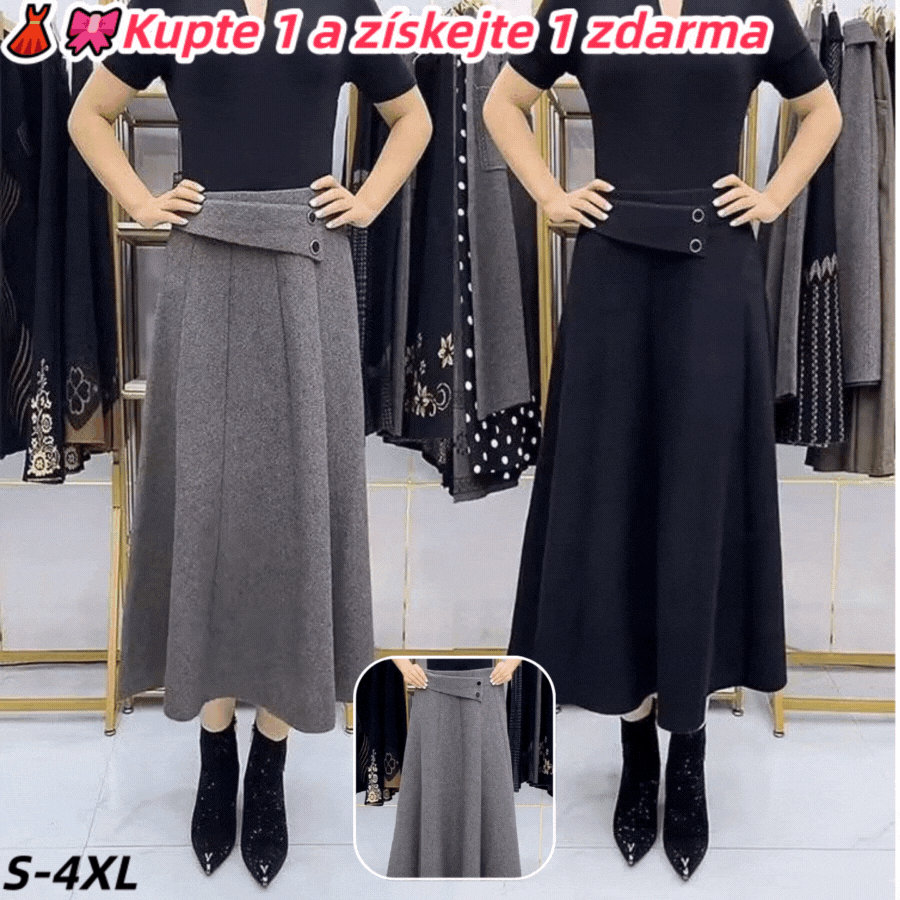 👗🎀【S-4XL】Μάλλινη φούστα για το φθινόπωρο και τον χειμώνα
