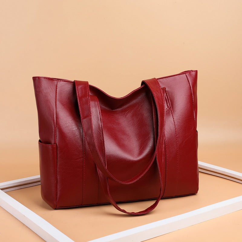 Nuevo bolso de hombro de mujer en piel suave, casual y de gran capacida