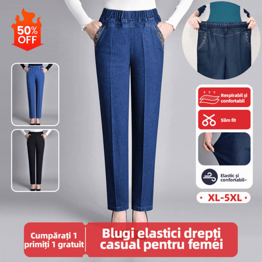 🔥【XL-5XL】 Stretch ίσιο τζιν για το φθινόπωρο και τον χειμώνα 2025