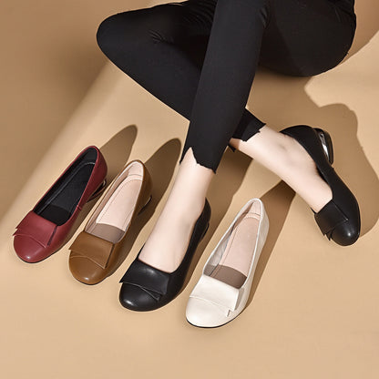 【35-41】😍👍2026 nuevos zapatos de cuero de suela blanda para mujer de moda