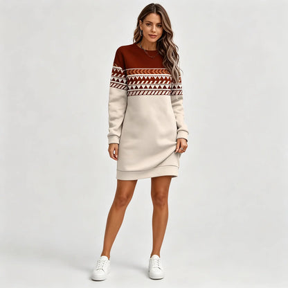 🔥🔥👗【Oferta de gran valor】【S-3XL】Nuevo vestido casual estampado de moda para otoño/invierno 2026