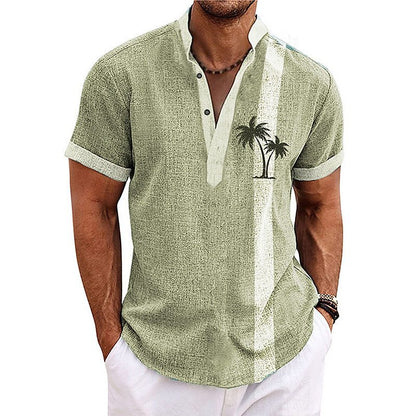 😎☀️【S-6XL】Nueva camisa casual transpirable estampada de algodón puro para hombre, nueva colección 2026