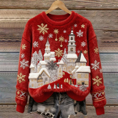 💥🍁【Promociones recientes y populares】🔥【S-5XL】Suéter navideño de franela para mujer decorado con varios patrones hermosos