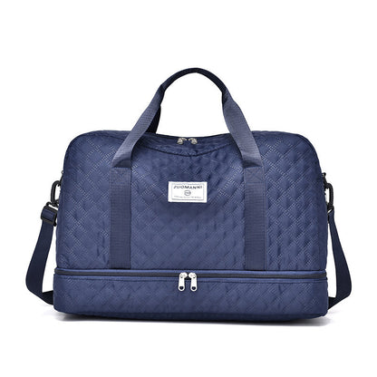 🔥Elegante bolsa de viaje de gran capacidad con diseño de separación para uso húmedo y seco, adecuada para yoga y fitness.