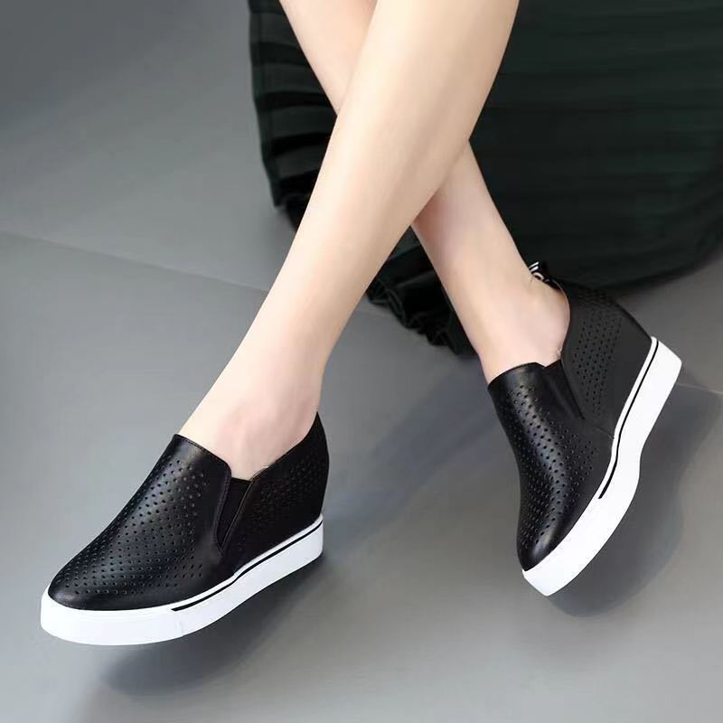 🔥【33 euros por par】【34-41】🔥 Zapatos casuales de verano con plataforma para mujer en piel suave