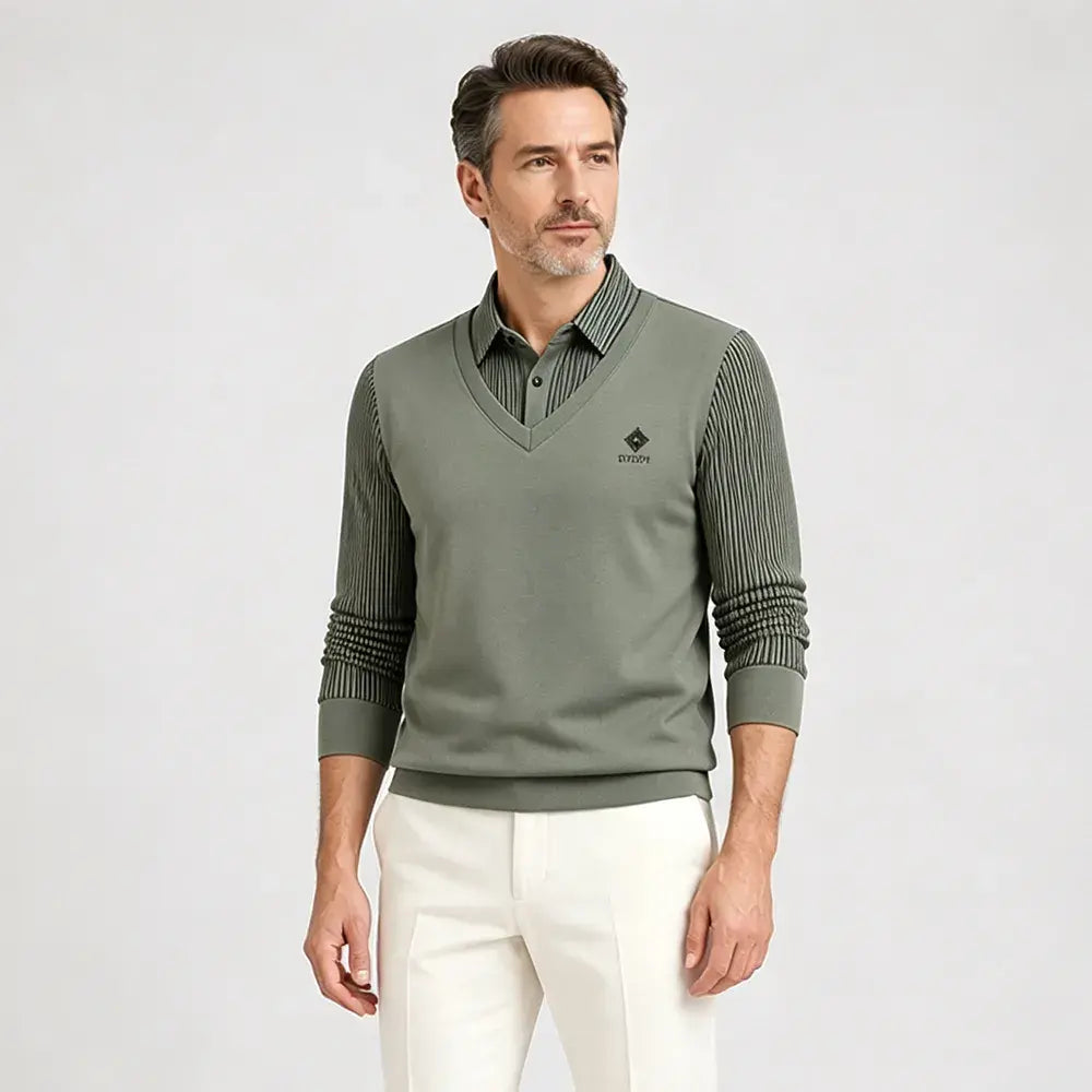 👔Rebajas de fin de año🔥【M-4XL】Conjunto de dos piezas de cachemir premium para hombre, cálido y versátil.