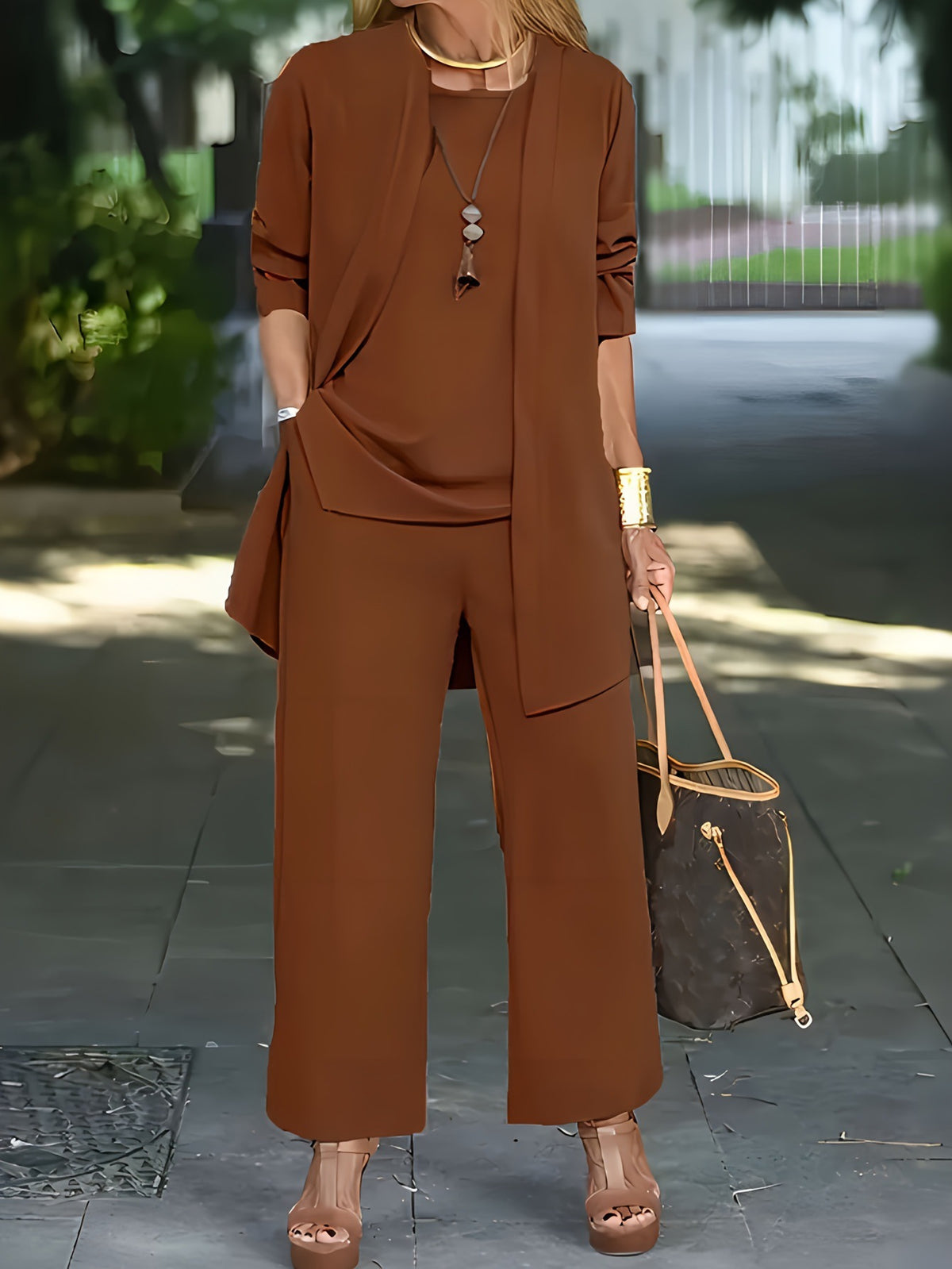 🧥【S-5XL】Elegantní dámská třídílná souprava s širokým střihem🍂