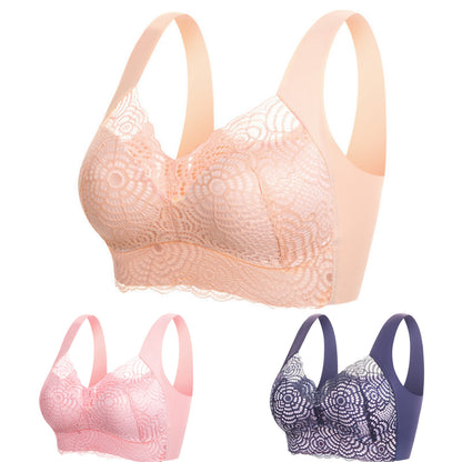 ✨【Paquete de 3】👙【40 kg-110 kg】Sujetador de encaje sexy súper grande 🔥49 % de descuento