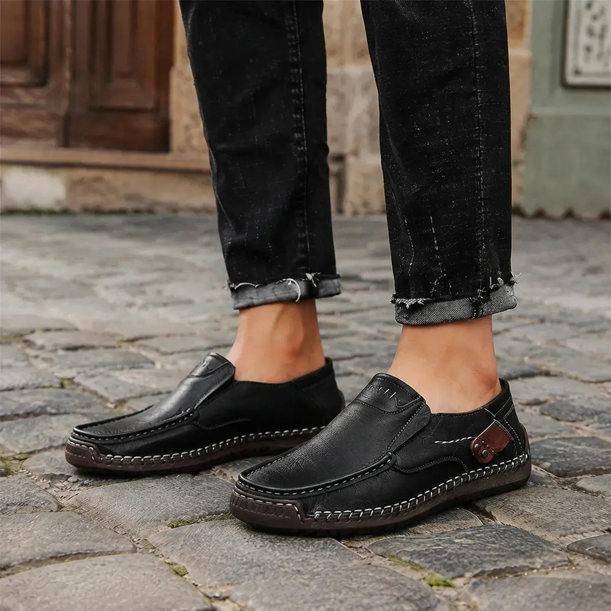 👞50% de descuento🔥【38-48】Mocasines de cuero hechos a mano ✅️Pago contra entrega