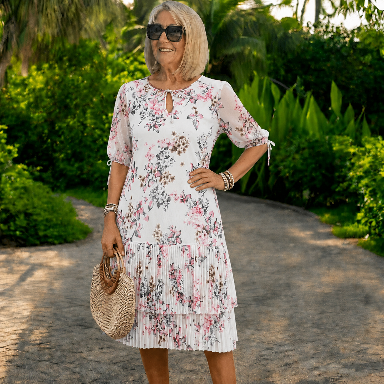 Pago contra entrega 👗❤️【S-5XL】Vestido de chifón elegante y con estilo