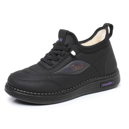 👟【35-41】Νέα χειμωνιάτικα βελούδινα και χοντρά αντιολισθητικά παπούτσια για μαμάδες, μοντέρνα και ευέλικτα ζεστά βαμβακερά παπούτσια, χιονομπότες με μαλακή σόλα