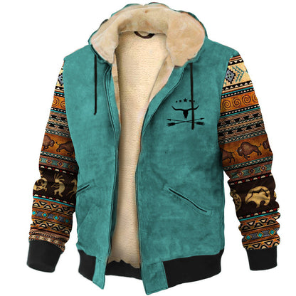【S-4XL】🔥Chaqueta de felpa gruesa y sudadera cálida de lana de cordero para hombre