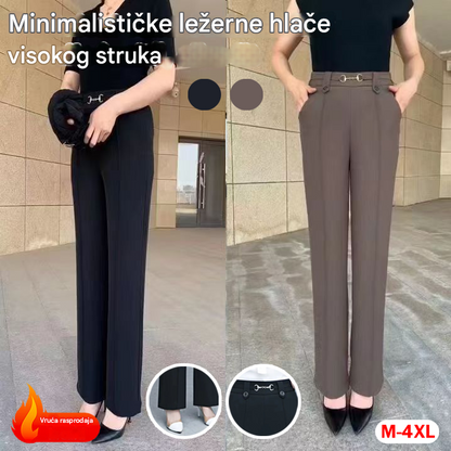 【M-4XL】🔥Nove visoke kvalitetne ravne hlače Ljetna gornja odjeća Ležerne hlače Jednostavne uske hlače visokog struka